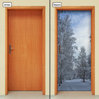 Adesivo Decorativo De Porta - Árvores - Neve - 1541cnpt