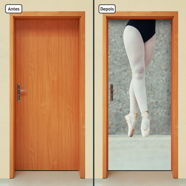 Adesivo Decorativo De Porta - Ballet - Bailarina - 1942cnpt