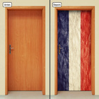 Adesivo Decorativo De Porta - Bandeira França - 190cnpt
