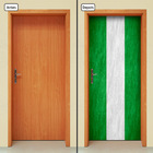 Adesivo Decorativo De Porta - Bandeira Nigéria - 1899cnpt