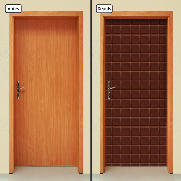 Adesivo Decorativo De Porta - Barra De Chocolate - 440cnpt