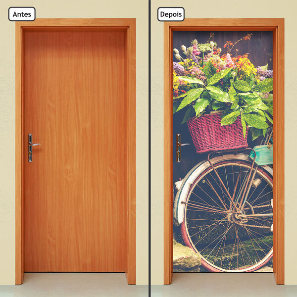 Adesivo Decorativo De Porta - Bicicleta - 827cnpt