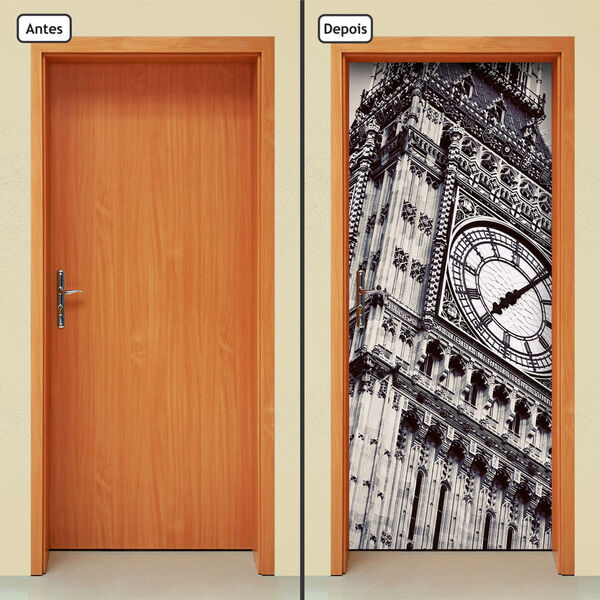 Adesivo Decorativo De Porta - Big Ben - Londres - 587cnpt