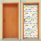 Adesivo Decorativo De Porta - Bigodes - Barbearia - 1802cnpt