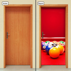 Adesivo Decorativo De Porta - Bilhar - Bolas - 589cnpt