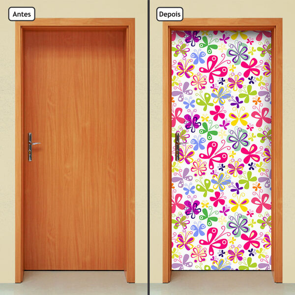 Adesivo Decorativo De Porta - Borboletas - 1794cnpt