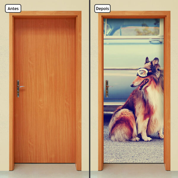 Adesivo Decorativo De Porta - Cachorro - Animais - 579cnpt