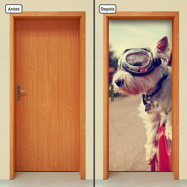 Adesivo Decorativo De Porta - Cachorro - Animais - 581cnpt