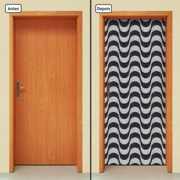 Adesivo Decorativo De Porta - Calçada - Rio De Janeiro - 895c
