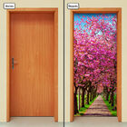 Adesivo Decorativo De Porta - Caminho - Flores - 2226cnpt