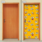 Adesivo Decorativo De Porta - Carinhas - Infantil - 1521cnpt