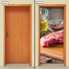 Adesivo Decorativo De Porta - Carne - Comida - 829cnpt