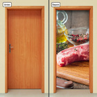 Adesivo Decorativo De Porta - Carne - Comida - 829cnpt