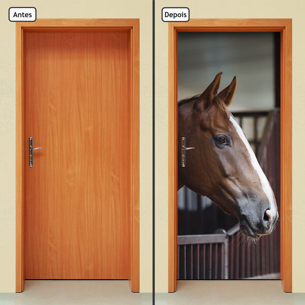 Adesivo Decorativo De Porta - Cavalo - 1165cnpt