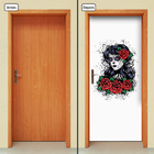 Adesivo Decorativo De Porta - Caveira Mexicana - 473cnpt
