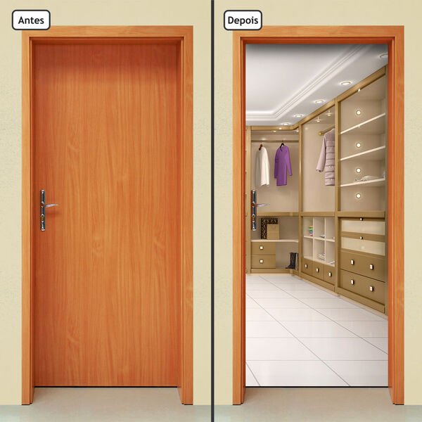 Adesivo Decorativo De Porta - Closet - Armário - 1056cnpt