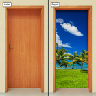 Adesivo Decorativo De Porta - Coqueiros - 1534cnpt