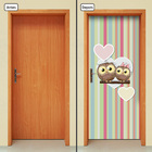 Adesivo Decorativo De Porta - Corujas - Infantil - 278cnpt