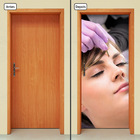 Adesivo Decorativo De Porta - Design De Sobrancelha - 1566cnpt