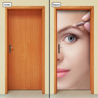 Adesivo Decorativo De Porta - Design De Sobrancelhas - 1880cn