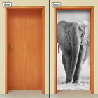 Adesivo Decorativo De Porta - Elefante - 212cnpt