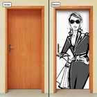 Adesivo Decorativo De Porta - Fashion - 668cnpt