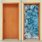 Adesivo Decorativo De Porta - Flocos De Neve - 664cnpt
