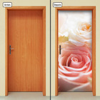 Adesivo Decorativo De Porta - Flor - Rosa - 1229cnpt
