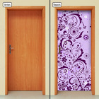 Adesivo Decorativo De Porta - Floral - 1378cnpt
