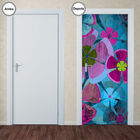 Adesivo Decorativo De Porta - Flores - 076pt