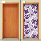 Adesivo Decorativo De Porta - Flores - 1349cnpt