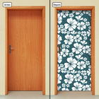 Adesivo Decorativo De Porta - Flores - 1471cnpt