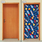 Adesivo Decorativo De Porta - Foguetes - Infantil - 1709cnpt