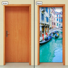 Adesivo Decorativo De Porta - Gôndolas - Itália - 1760cnpt