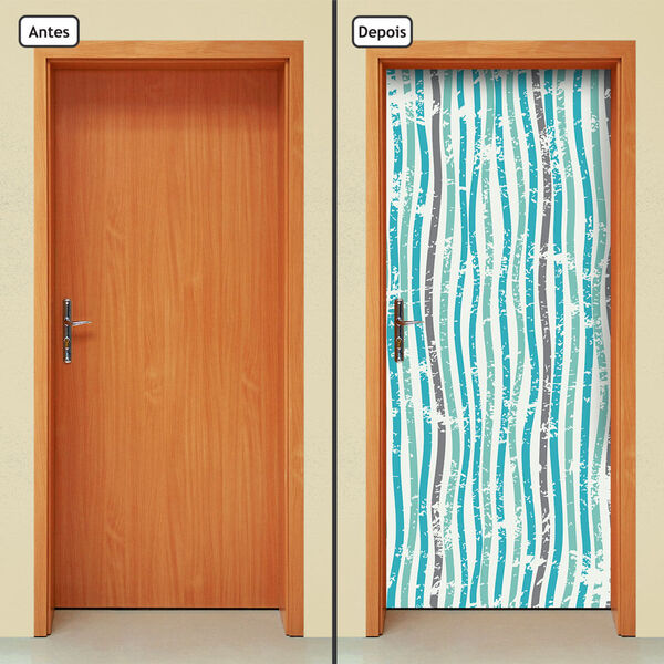 Adesivo Decorativo De Porta - Linhas - 111cnpt