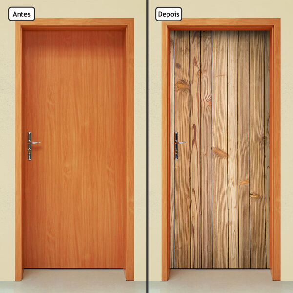 Adesivo Decorativo De Porta - Madeira - 1821cnpt