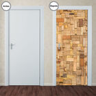 Adesivo Decorativo De Porta - Madeiras - 124pt