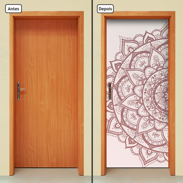 Adesivo Decorativo De Porta - Mandala - 1987cnpt