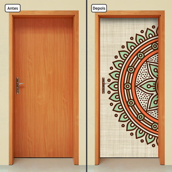 Adesivo Decorativo De Porta - Mandala - 273cnpt
