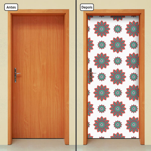 Adesivo Decorativo De Porta - Mandalas - 452cnpt