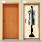 Adesivo Decorativo De Porta - Manequim De Costura - 1518cnpt