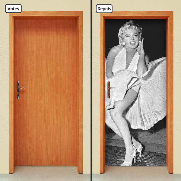 Adesivo Decorativo De Porta - Marilyn Monroe - 148cnpt