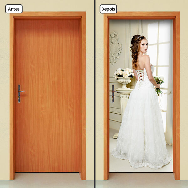 Adesivo Decorativo De Porta - Noiva - 1725cnpt