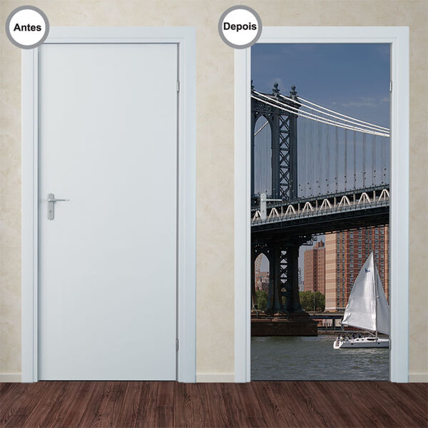 Adesivo Decorativo De Porta - Nova Iorque - 189pt