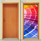 Adesivo Decorativo De Porta - Paleta De Cor - 214cnpt
