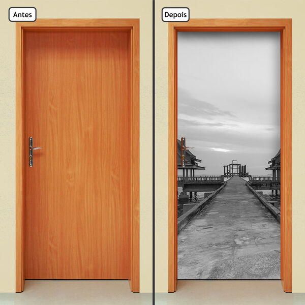 Adesivo Decorativo De Porta - Pier - 1289cnpt