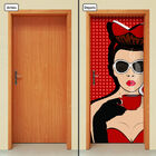 Adesivo Decorativo De Porta - Pin-up - Café - 2007cnpt