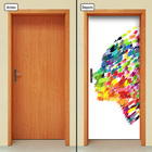 Adesivo Decorativo De Porta - Pintura - 661cnpt