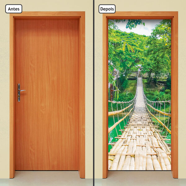 Adesivo Decorativo De Porta - Ponte - Natureza - 570cnpt