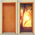 Adesivo Decorativo De Porta - Pôr Do Sol - Praia - 1971cnpt